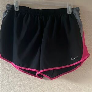 Nike Black and Pink Athletic Shorts Lightweight Design